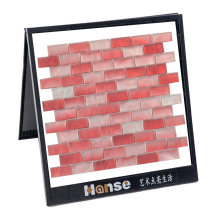 Foshan High Quality Arctic Ice Subway Red Glass Mosaic Tile